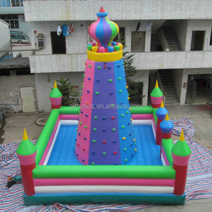 Professional inflatable climbing wall,exciting inflatable rockwall,indoor rock climbing wall A6015