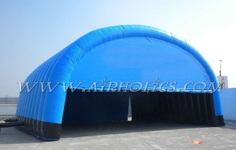 blue high quality inflatable build camping tent tunnel tent inflatable pvc tent H2008