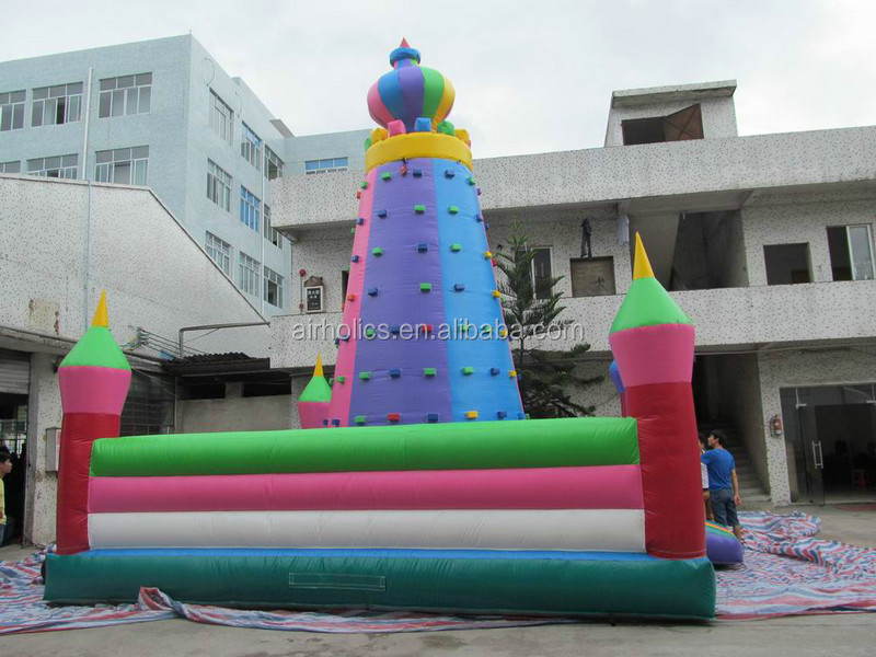 Professional inflatable climbing wall,exciting inflatable rockwall,indoor rock climbing wall A6015