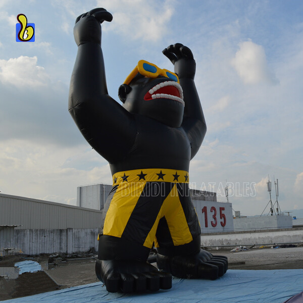 Giant Advertising Inflatable Gorilla Model with Glasses and Shorts