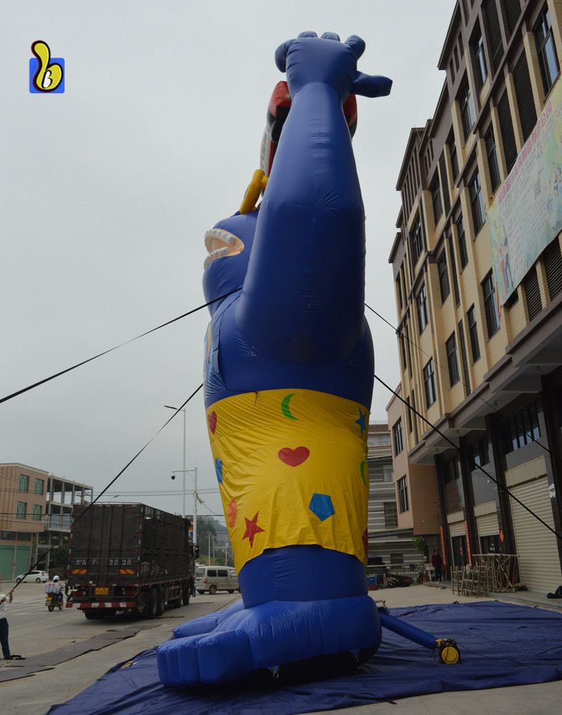 12m High Giant Durable PVC Tarpaulin Inflatable Gorilla Advertising Balloon for Grand Opening