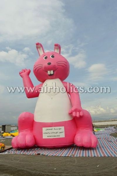 H3105 giant pvc cheap inflatable Bunny Rabbit advertising balloons for sale, inflatable rabbit animal for advertising