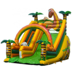 Jungle Theme Large Inflatable Dinosaur Bouncy Slide for Sale