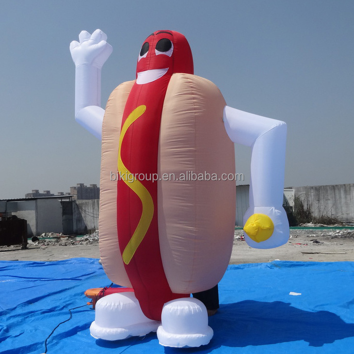 10 Feet Giant Inflatable Hot Dog Cartoon Balloon for Advertising