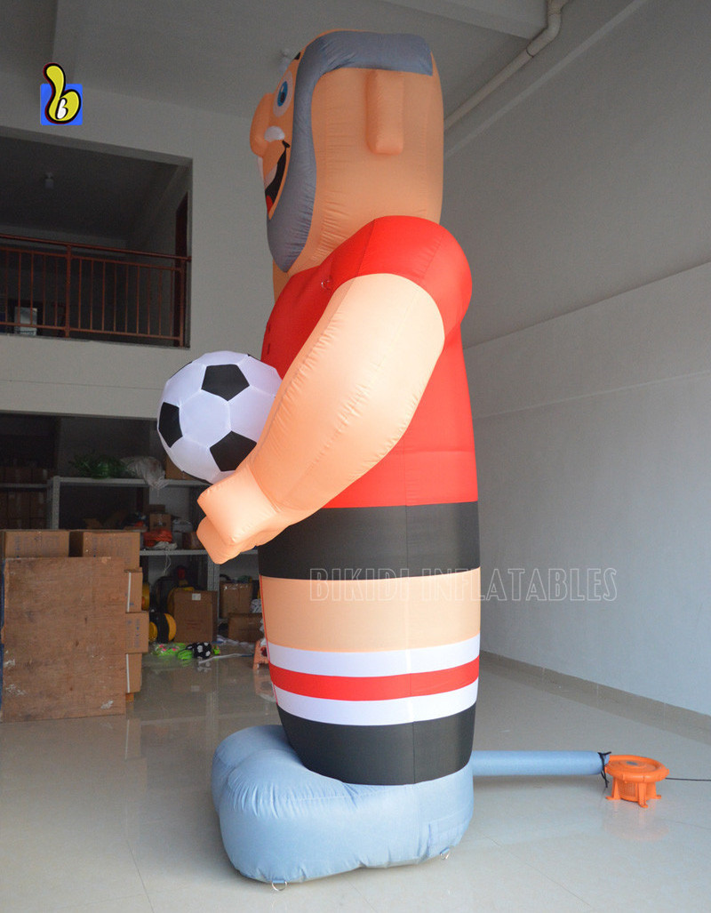 Giant Sportsman Inflatable Abraham Doll with Football to Netherlands