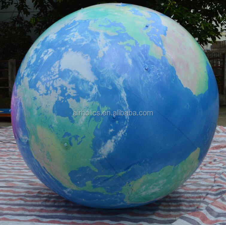 Best selling giant inflatable earth globe balloon, inflating helium planet ball for decorations H4197