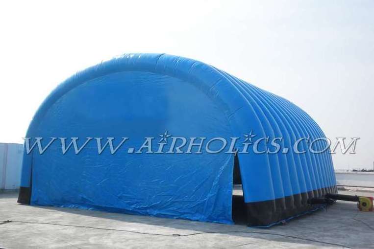 blue high quality inflatable build camping tent tunnel tent inflatable pvc tent H2008