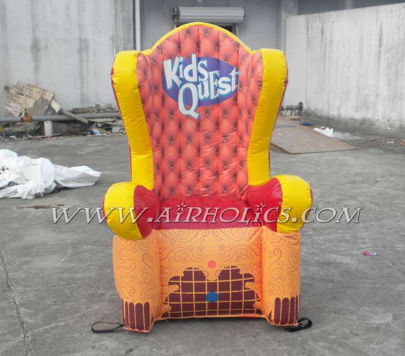 6ft New arrival king throne inflatable chair for kids Inflatable Throne Chair, Inflatable King/Queen Throne H3065