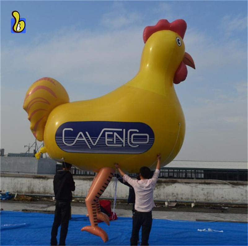 Giant Animal Model Inflatable Flying Chicken for Advertising