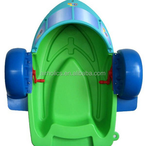 W4001 CE TUV Amusement Park Adult Aqua Pool Toy Wheel Kids Hand Rowing Water Plastic Paddle Boat For Sale