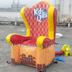 6ft New arrival king throne inflatable chair for kids Inflatable Throne Chair, Inflatable King/Queen Throne H3065