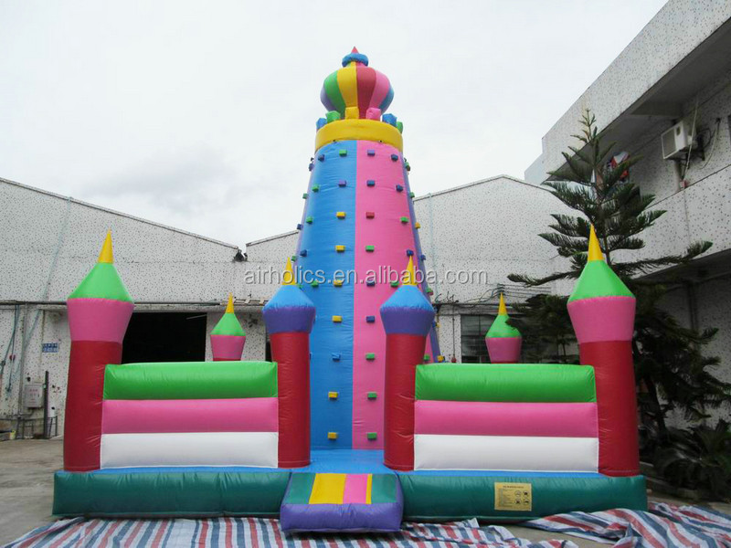 Professional inflatable climbing wall,exciting inflatable rockwall,indoor rock climbing wall A6015