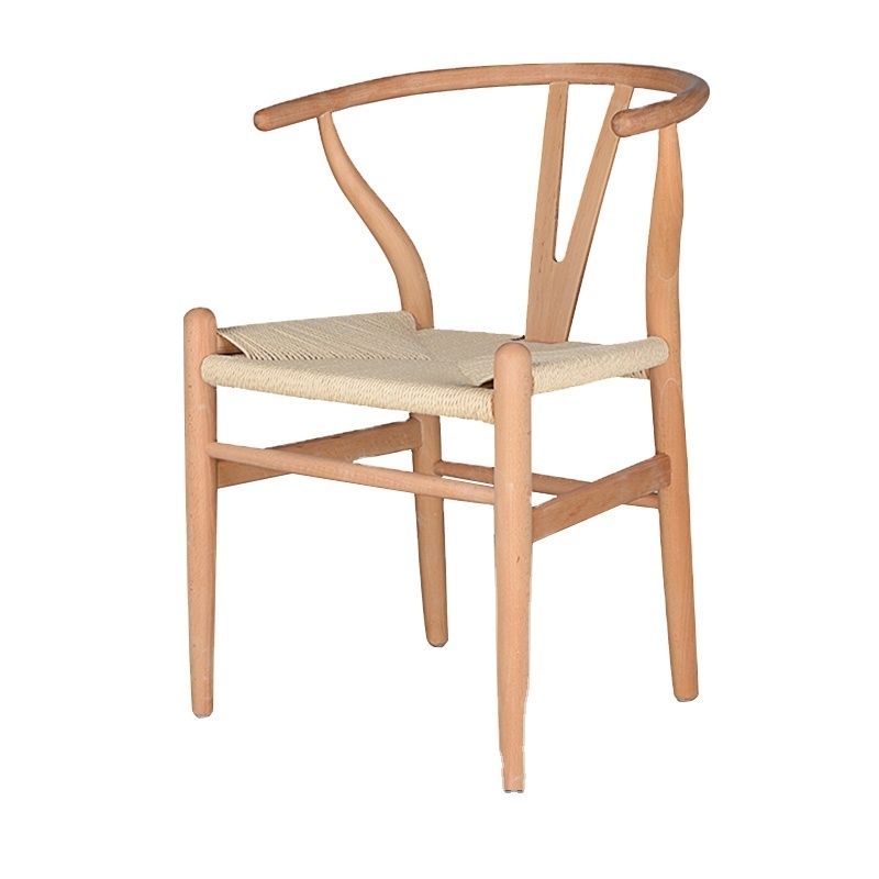 North European style rattan y dinning Solid Wood Modern Dining Chairs Wishbone Hans Wegner chair