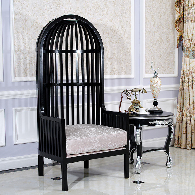 Iron steel Birdcage Design  chair high back wedding chair Leisure Chair for Cafe Living room