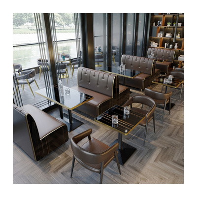 Restaurant Leather Booth Seating Chairs Modern Restaurant Cafe Furniture Chair Sofa Set Furniture Restaurant Lounge Furniture