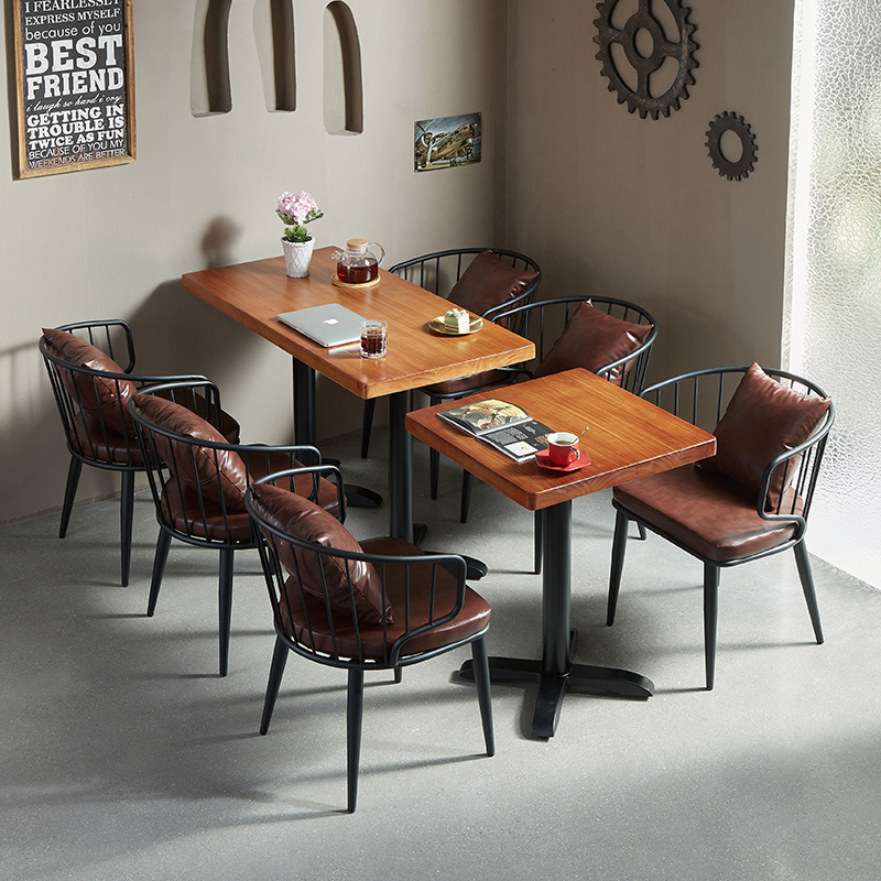 Modern Furniture Dining Table Sets Metal Leather Recliner Restaurant Dining Chairs 4 Pieces Chairs And 1 Dining Table