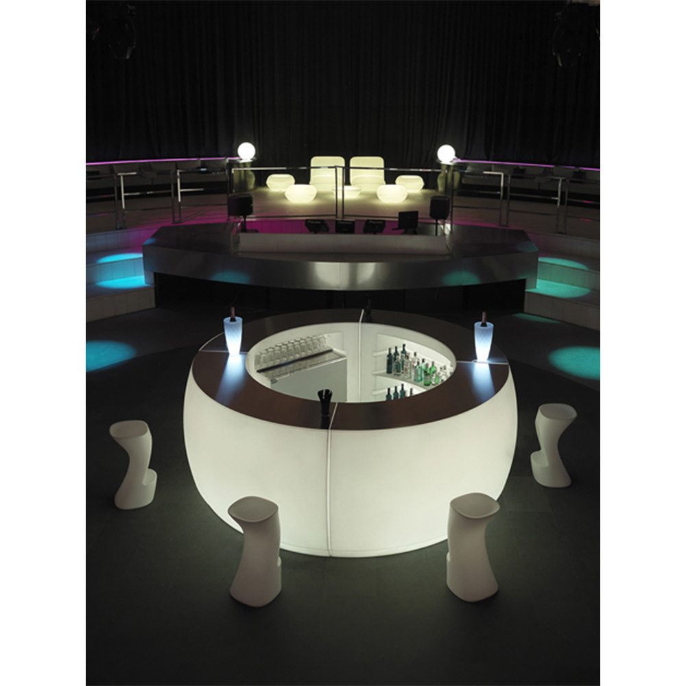 Wholesale Nightclub Furniture LED Bar Counter Commercial outdoor Removable Round Illuminated  Bar Table