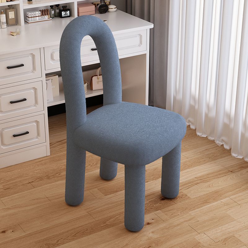 Home Furniture Bedroom Boho Colorful Fleece Dressing Chair Living Room Sofa Side Chair Stools Hotel Salon Makeup Chairs