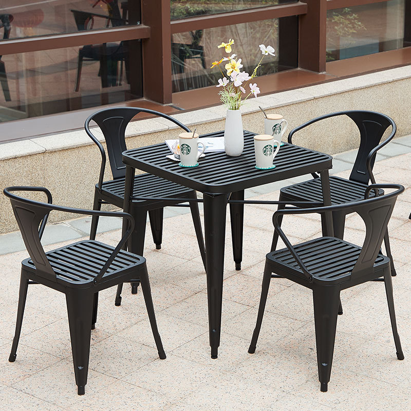 patio furniture outdoor metal table for backyard garden furniture set outdoor dining chair balcony table