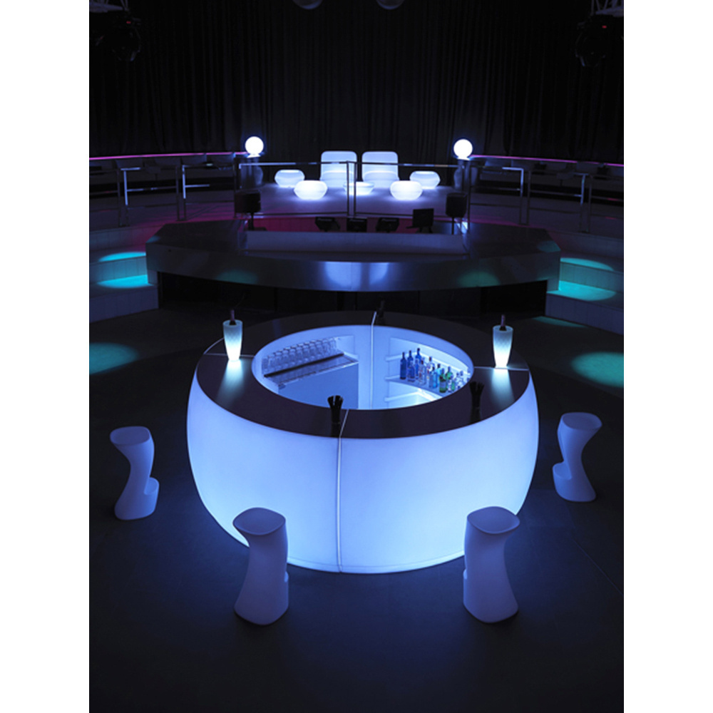 Wholesale Nightclub Furniture LED Bar Counter Commercial outdoor Removable Round Illuminated  Bar Table