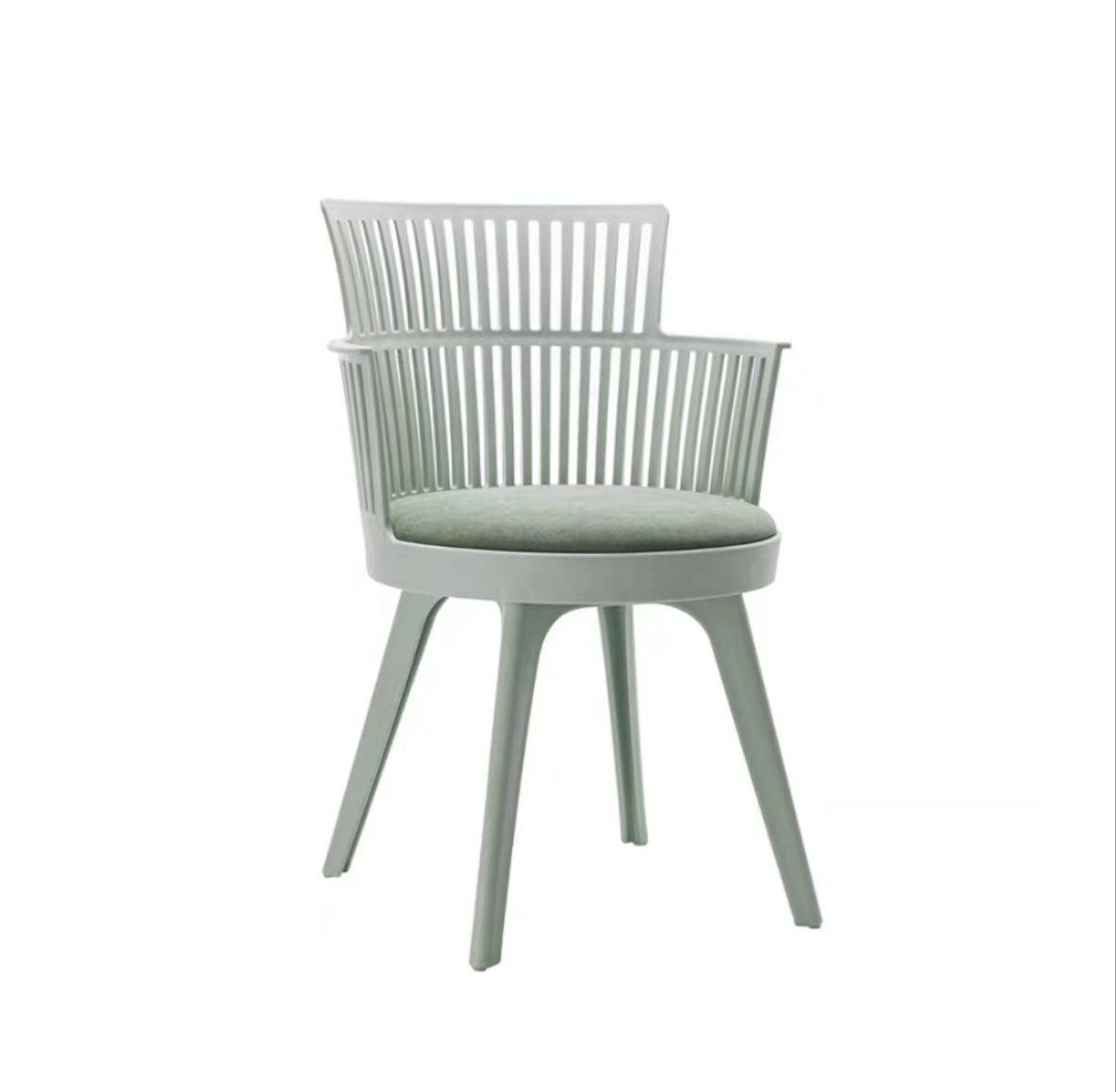 Modern Restaurant Furniture Plastic Padded Fast Food Cafe Dining Chair With Wood Legs