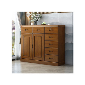 Living Room Modern Bedroom Storage Cabinet OAK Bed End Door Organizer Standing Cabinet with Drawers