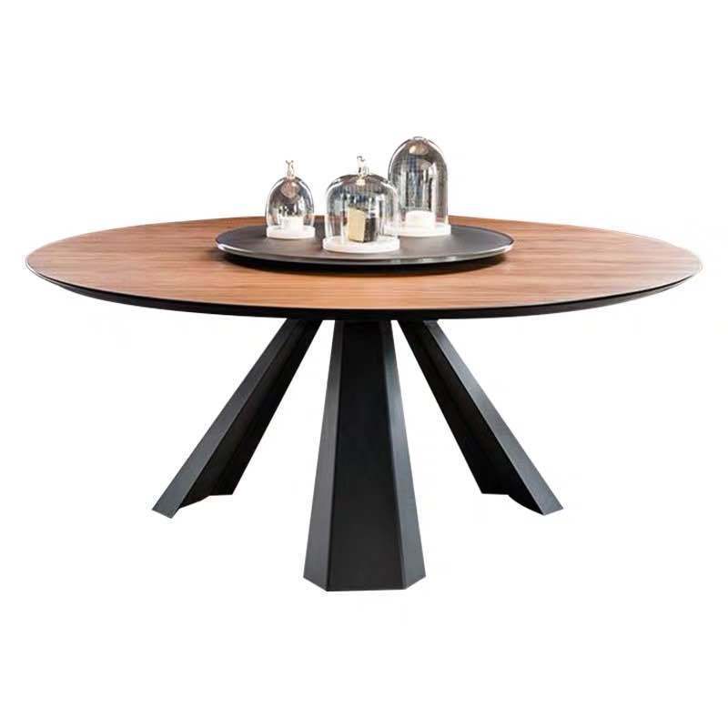 luxury hotel restaurant banquet furniture set wooden big round dining table with rotating centre