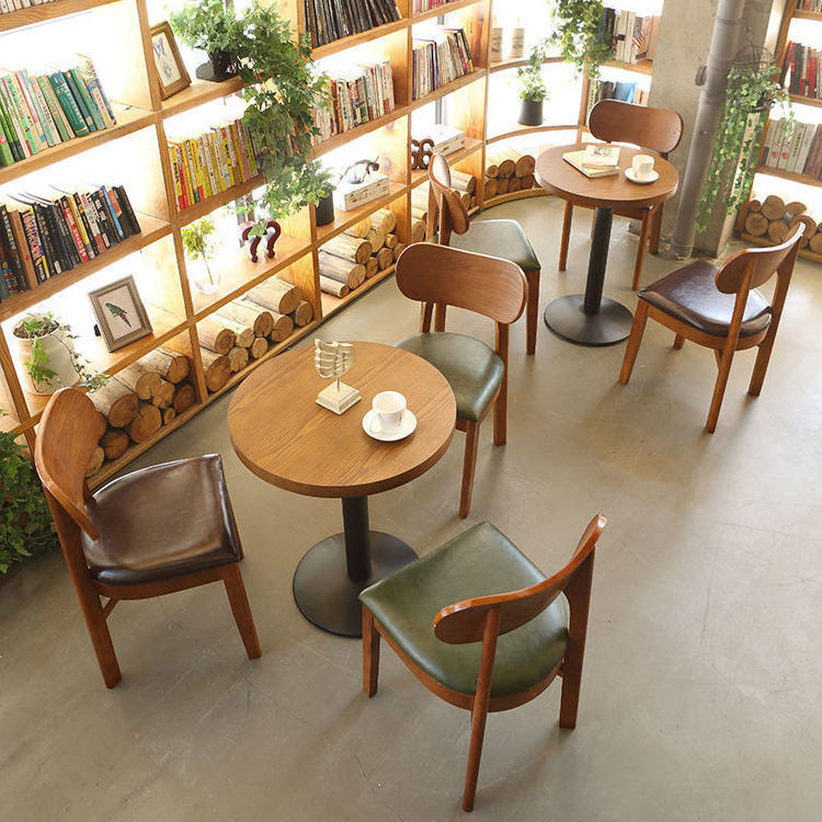 Modern Cafe Table And Chairs Coffee Shop restaurant Furniture Kursi Sets For Sale