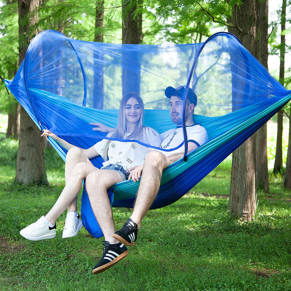 Bilink 1or2 person portable outdoor heavy duty hammock camping hammock with mosquito net