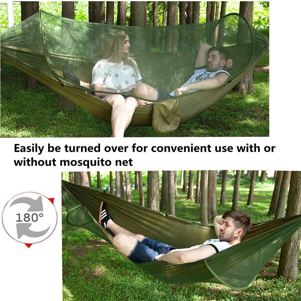 Bilink 1or2 person portable outdoor heavy duty hammock camping hammock with mosquito net