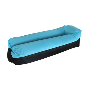 Bilink Leak-proof Bicolor Fast Inflating Air Bed Camping Outdoor Nylon Lazy Air Sleeping Bed Inflatable Air Bag Sofa