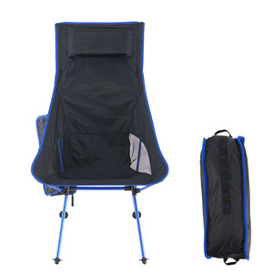 Bilink New Outdoor Lightweight Portable Beach Picnic Fishing Hiking Adjustable Soft Pillow Camp Folding Chair With Carry Bag