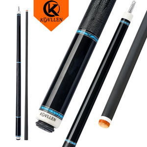 KONLLEN Carbon Cue Billiard 1/2 Split Cue Ebony Butt Turquoise Ring True Inlay Pool Stick Cues