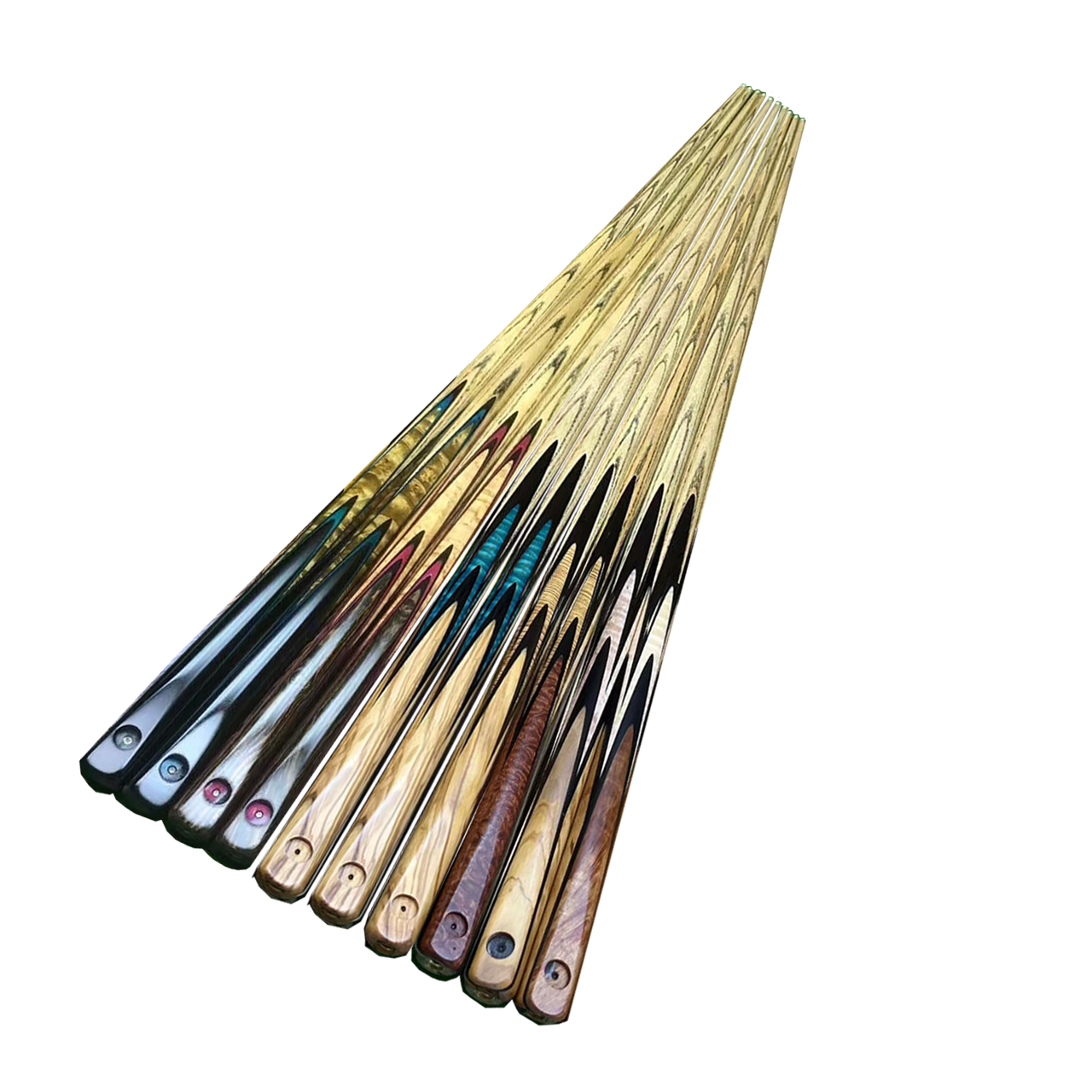 Hot sale 1 piece snooker pool cue for wood ash shaft billiard one pc hand made single stick ebony butt with accessory extension