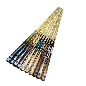 Hot sale 1 piece snooker pool cue for wood ash shaft billiard one pc hand made single stick ebony butt with accessory extension