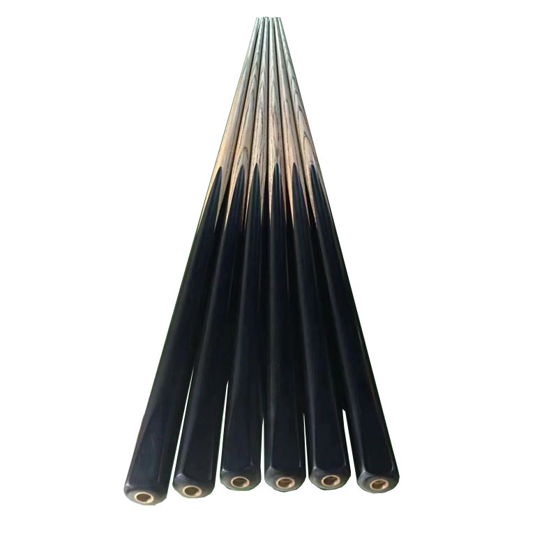 Hot sale 1 piece snooker pool cue for wood ash shaft billiard one pc hand made single stick ebony butt with accessory extension