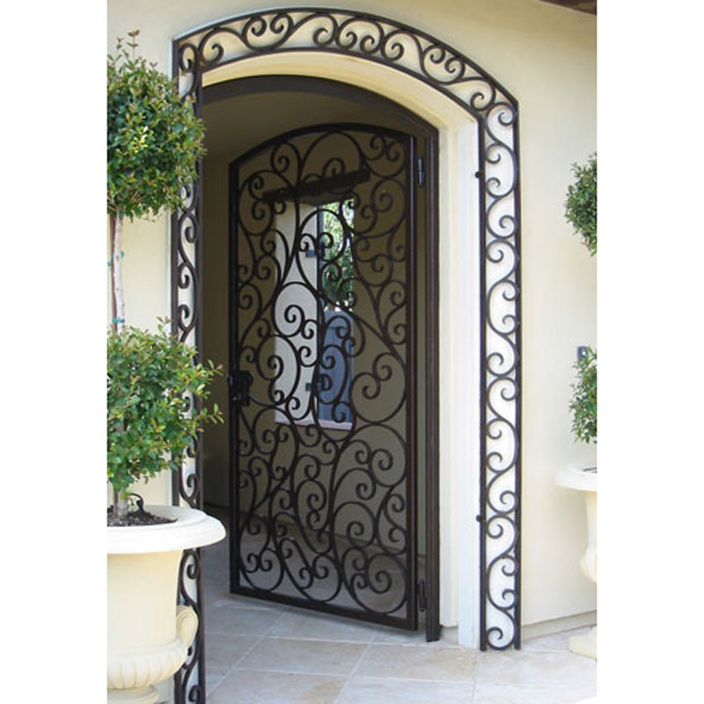 Ornamental wrought iron decorative doors