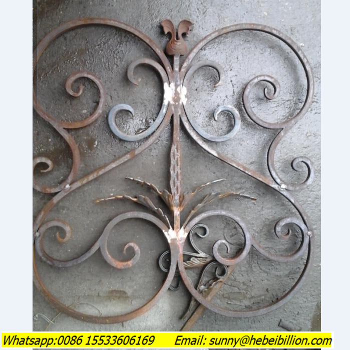 2015 fence wrought iron art stamping flowers and leaves