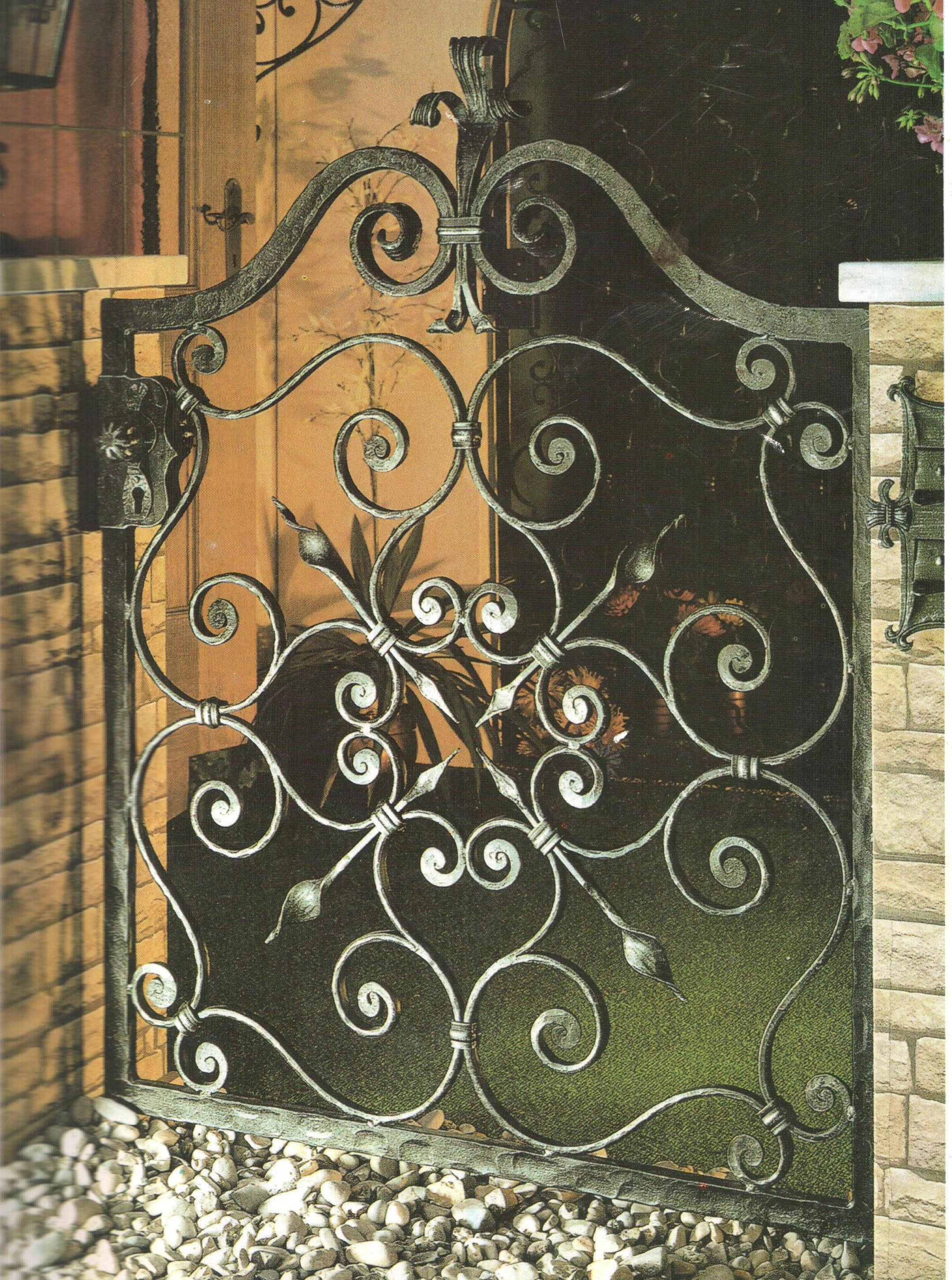 Ornamental wrought iron decorative doors