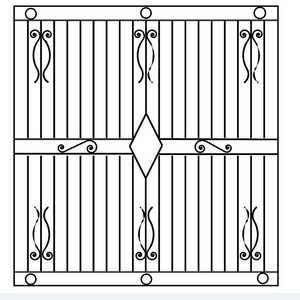 2012new design china manufacture producer wrought iron window grate,window railings guarding windows