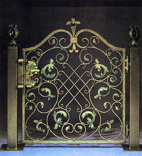 custom ornamental hand forged small garden walk cheap wrought iron door gate design