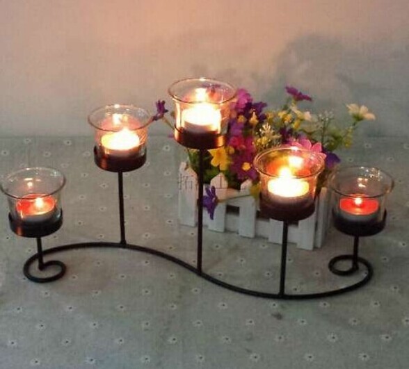 2015 May wrought iron standing candle holder