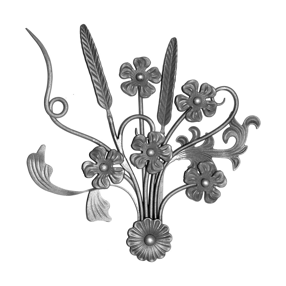 2015 fence wrought iron art stamping flowers and leaves