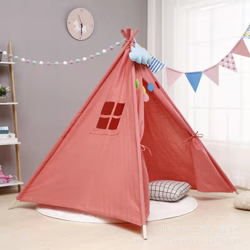 Hot Sale Kids Foldable Canvas Playhouse Children's Indoor and Outdoor Play Teepee Toy Tent for Sale