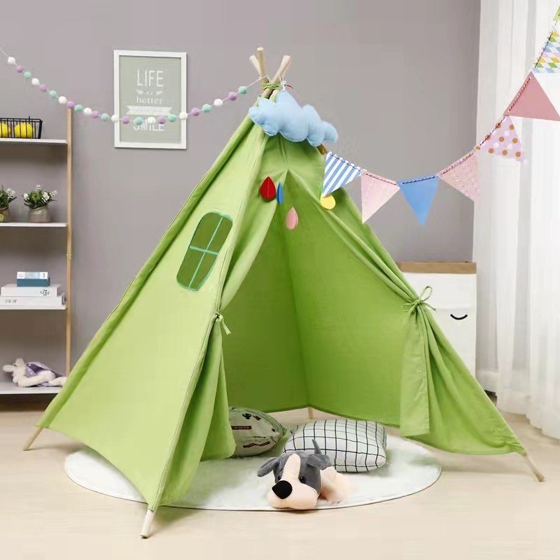 Hot Sale Kids Foldable Canvas Playhouse Children's Indoor and Outdoor Play Teepee Toy Tent for Sale