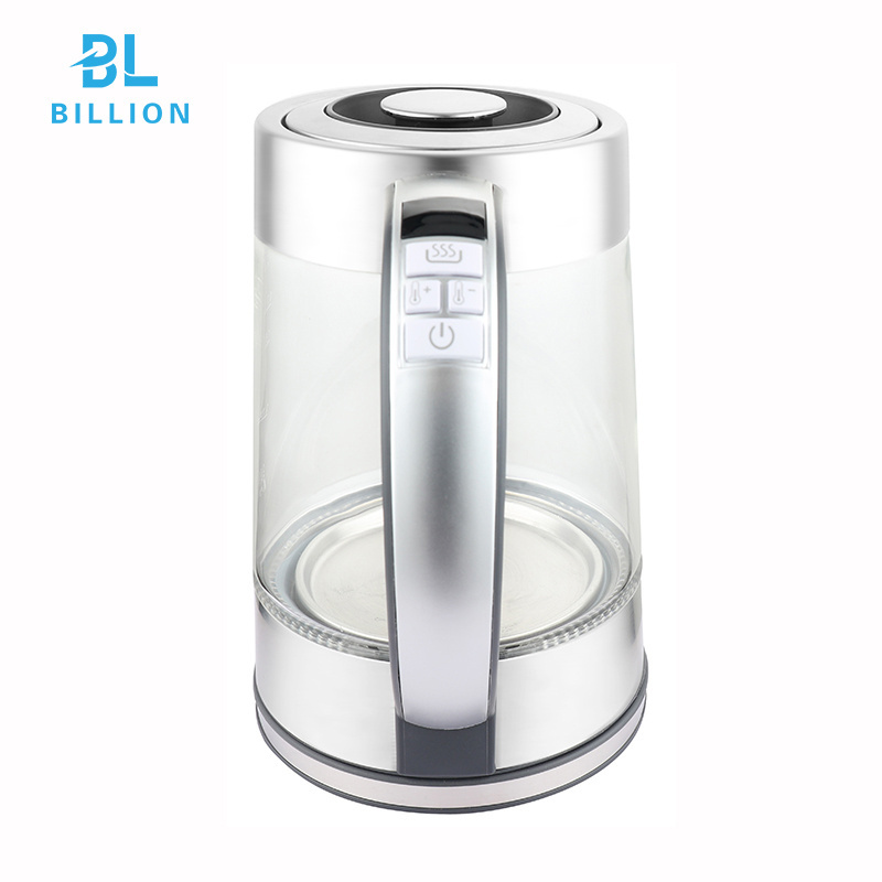 2024 Hot Selling Electric Kettle Smart Digital Glass Kettle 2.0L Tea Kettle With Removable Filter With LED Indicator