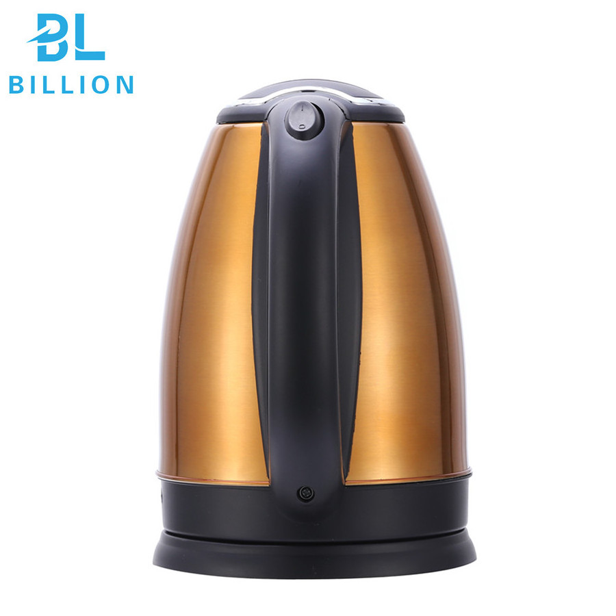 TIR COC Gmark Certification Stainless Steel Cover Lid Electrical Water Tea Kettle not Whistle Kettle in Gold Copper Color