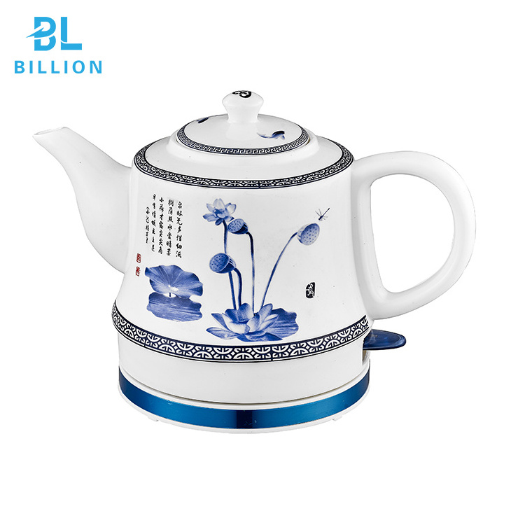 1.0L OEM Free High Quality Cordless Ceramic Electric Kettle with 304 Stainless Steel Manufacture Good Price hervidor electrico