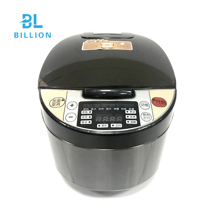 Black Color Stainless Steel Body Square Rice Cooker with Smart Microwave Function in Good Price