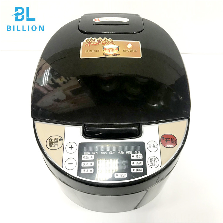 Black Color Stainless Steel Body Square Rice Cooker with Smart Microwave Function in Good Price